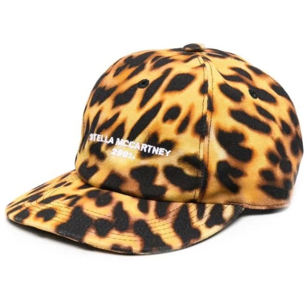 STELLA MCCARTNEY LEOPARD PRINT LOGO BASEBALL CAP HAT CHEETAH BRAND NEW WITH TAGS